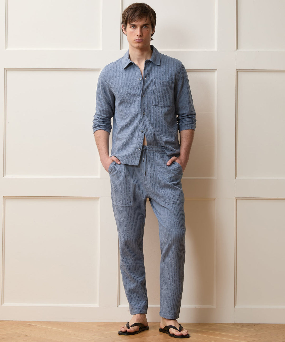 Knit Seersucker Pant - Deep Springs
