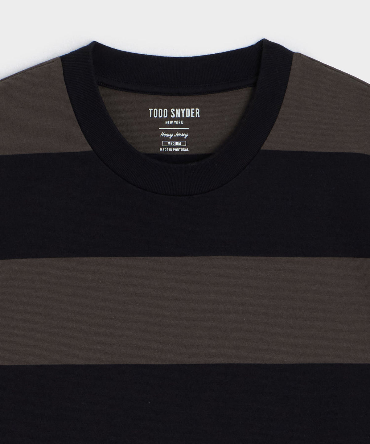 Boxy Jersey Rugby Tee - Caviar
