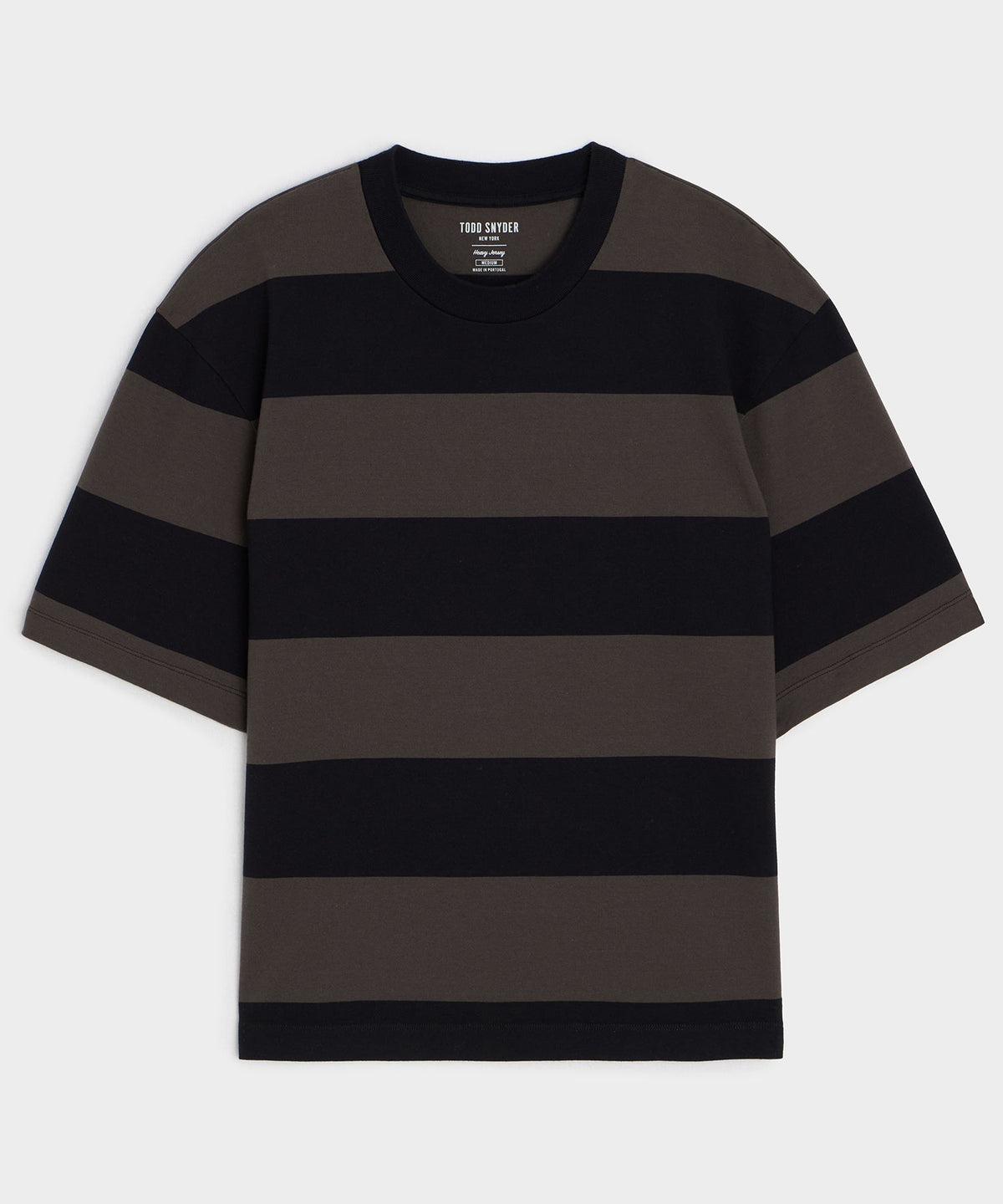 Boxy Jersey Rugby Tee - Caviar