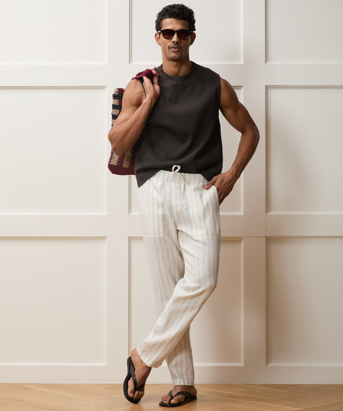 Textured Muscle Tank - Caviar