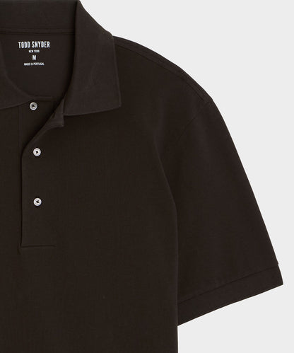 Relaxed Cotton Pique Polo - Dark Mocha