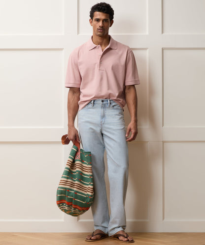 Relaxed Cotton Pique Polo - Dianthus