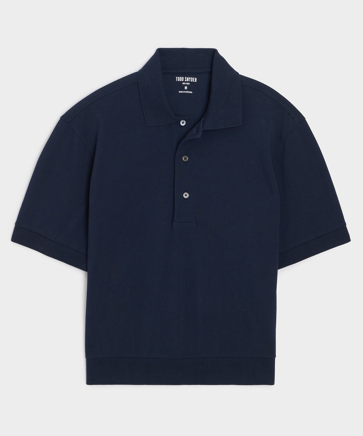 Relaxed Cotton Pique Polo - Classic Navy