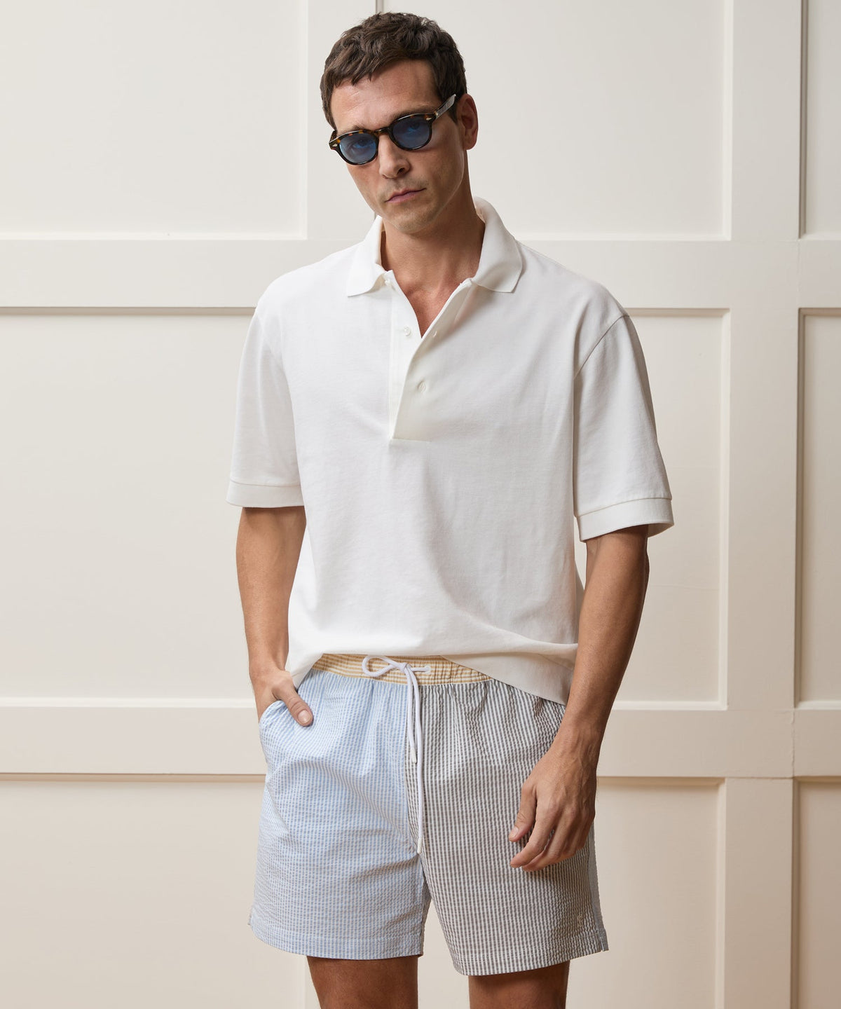 Relaxed Cotton Pique Polo - Simply White