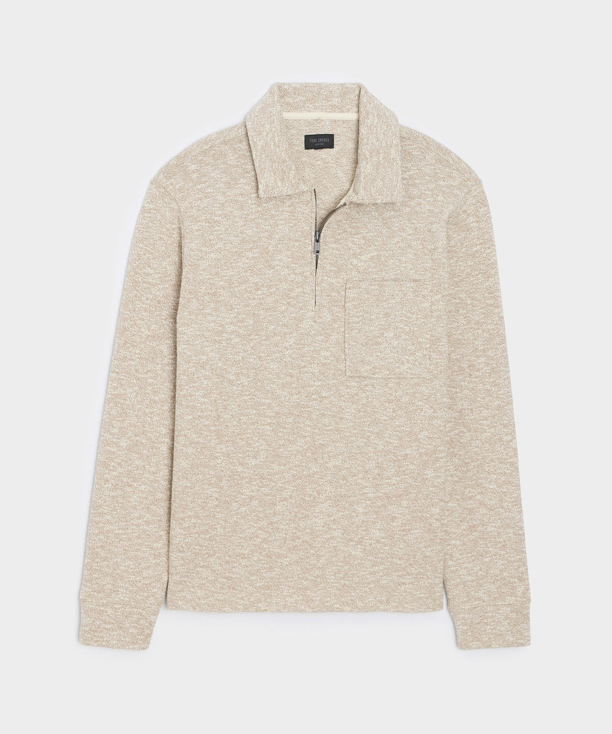 Heathered Quarter-Zip Polo - Pumice
