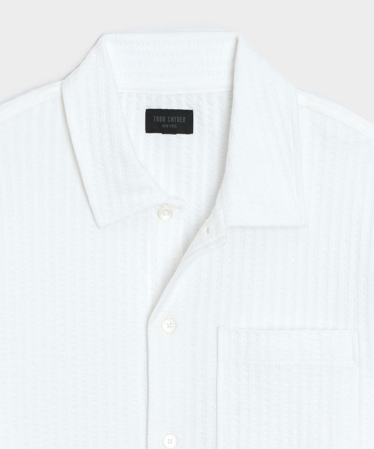 Knit Seersucker Shirt - Alabaster