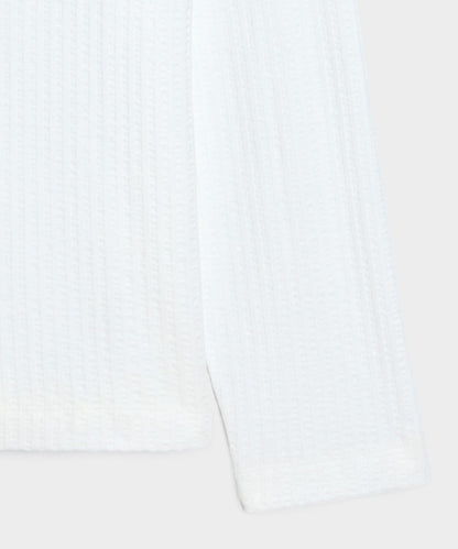 Knit Seersucker Shirt - Alabaster