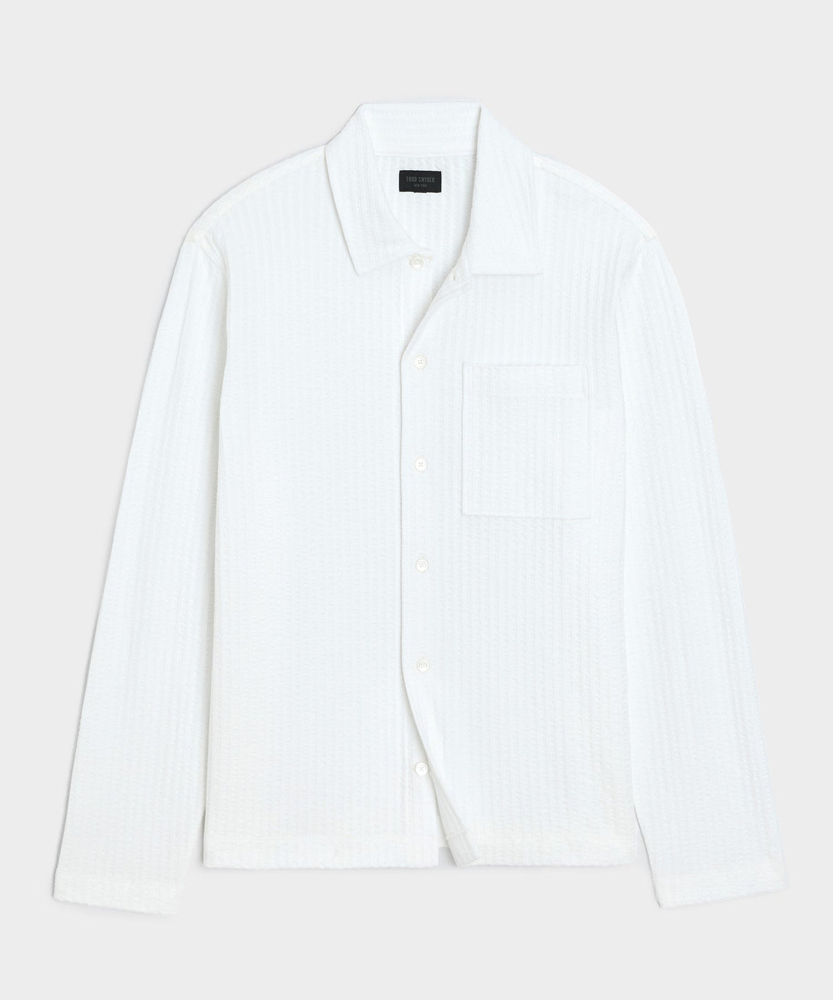 Knit Seersucker Shirt - Alabaster