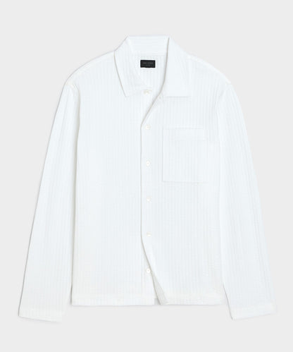 Knit Seersucker Shirt - Alabaster