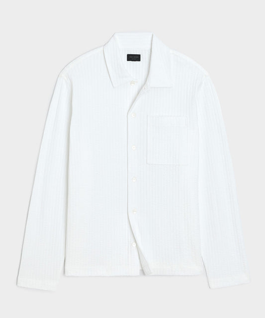 Knit Seersucker Shirt - Alabaster