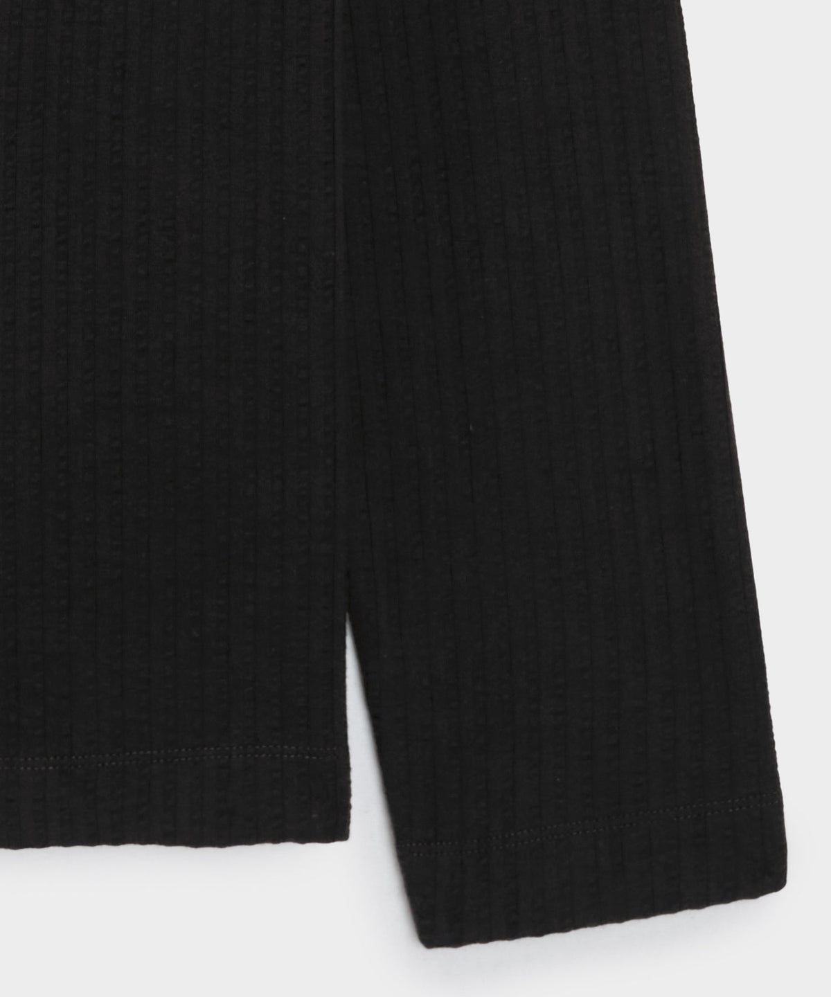 Knit Seersucker Shirt - Black