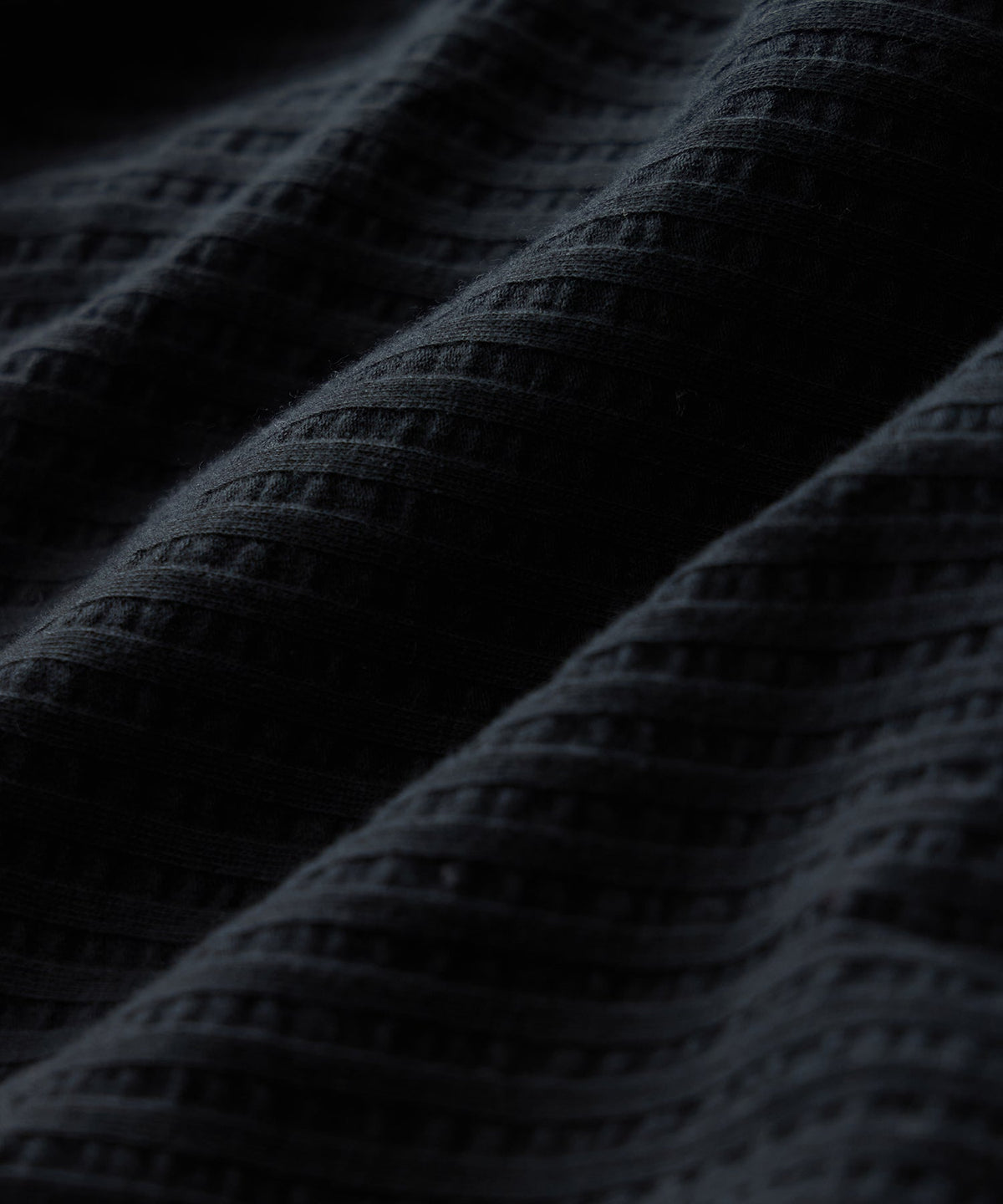 Knit Seersucker Shirt - Black