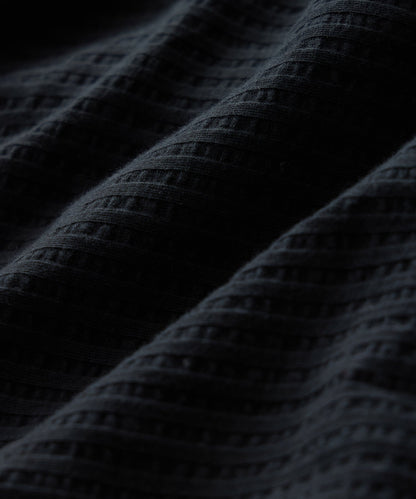 Knit Seersucker Shirt - Black