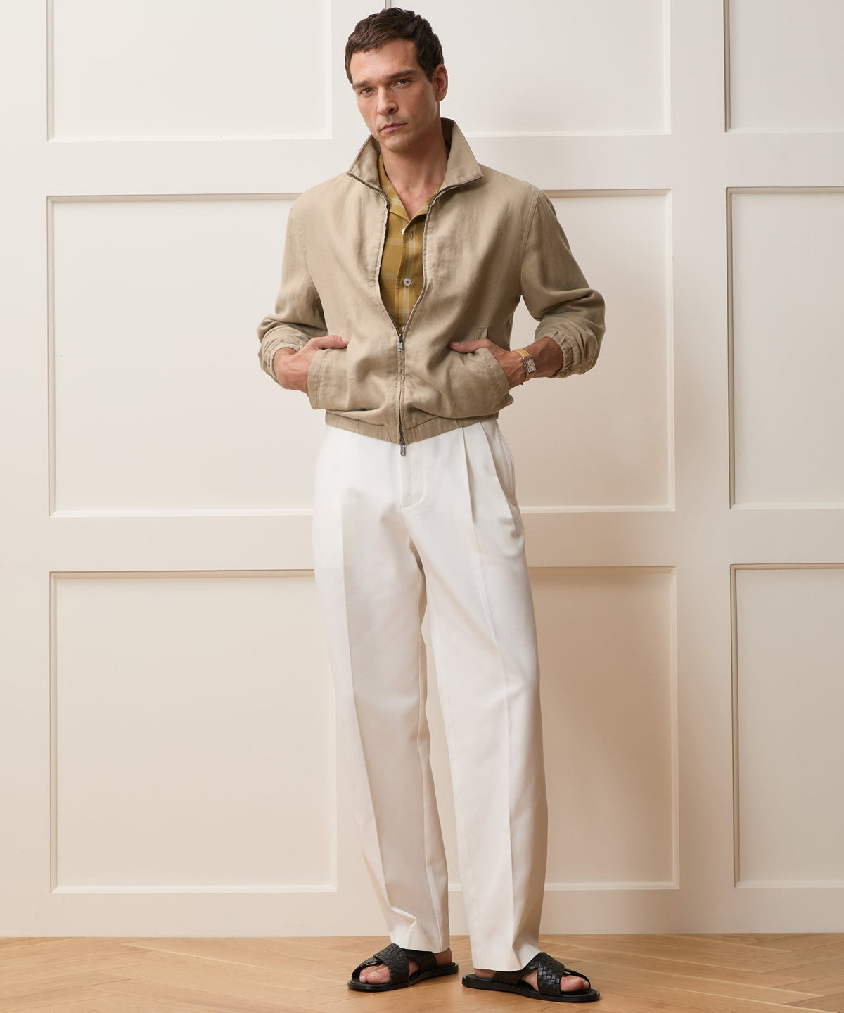 Linen Dad Jacket - Beige