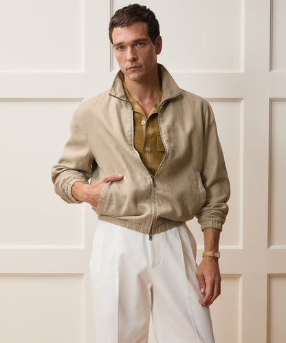 Linen Dad Jacket - Beige