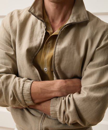 Linen Dad Jacket - Beige