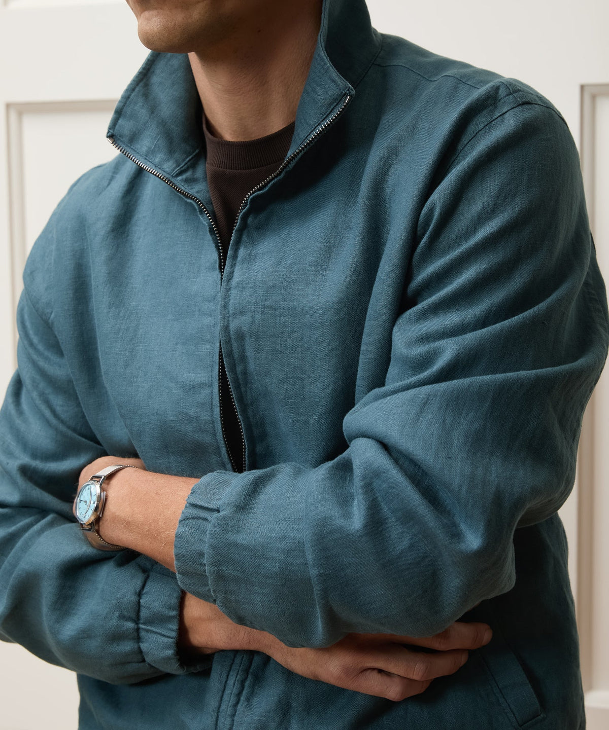 Linen Dad Jacket - Teal