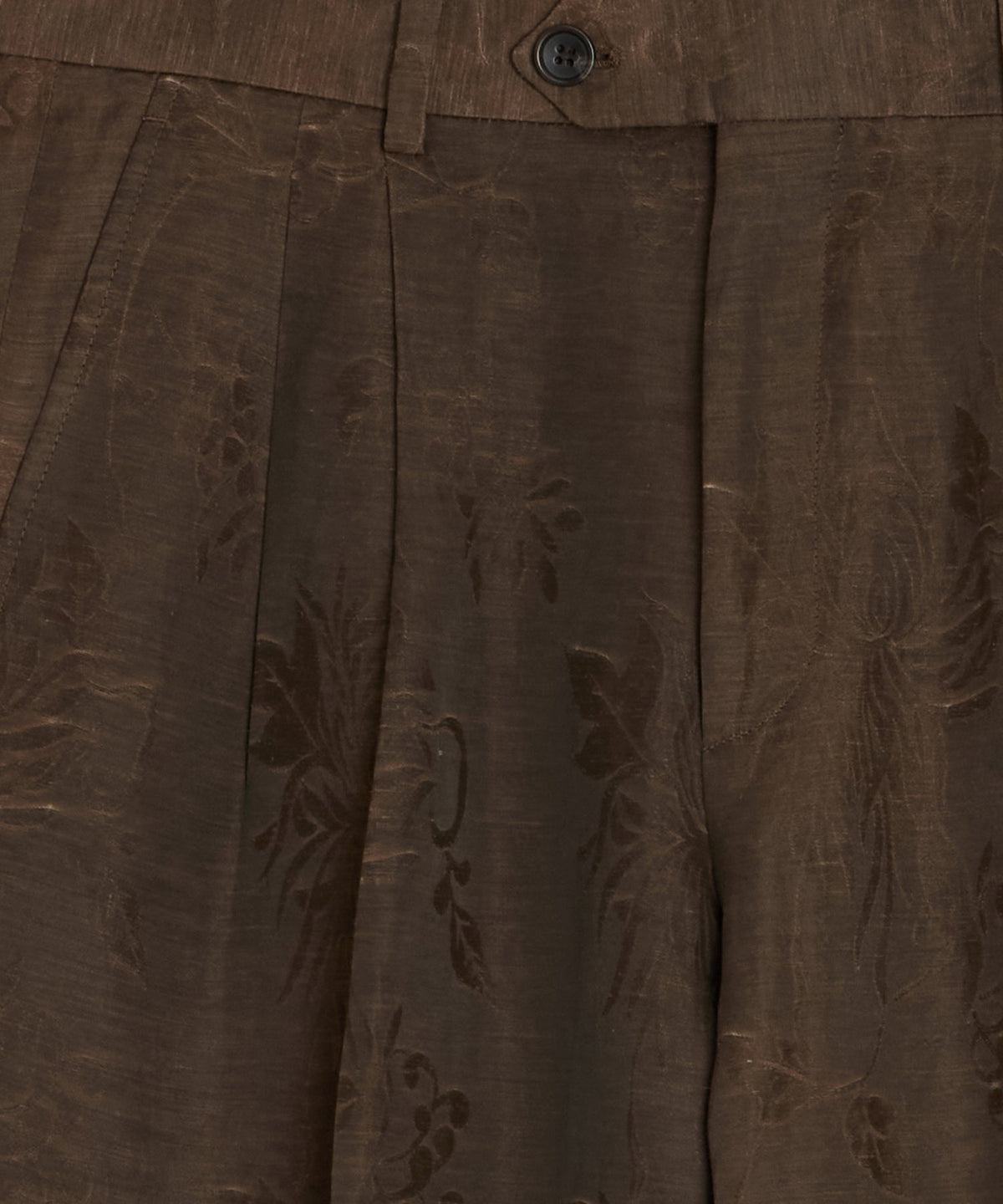 Italian Linen-Cupro Wythe Trouser - Brown