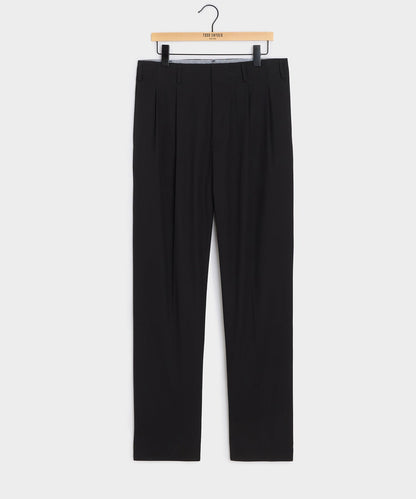 Italian Cotton Hollywood Trouser - Black