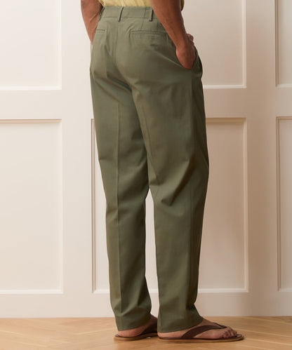 Italian Cotton Hollywood Trouser - Olive