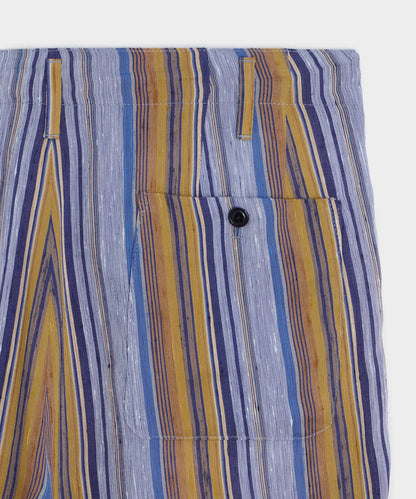 Italian Multi-Stripe Leisure Short - Blue