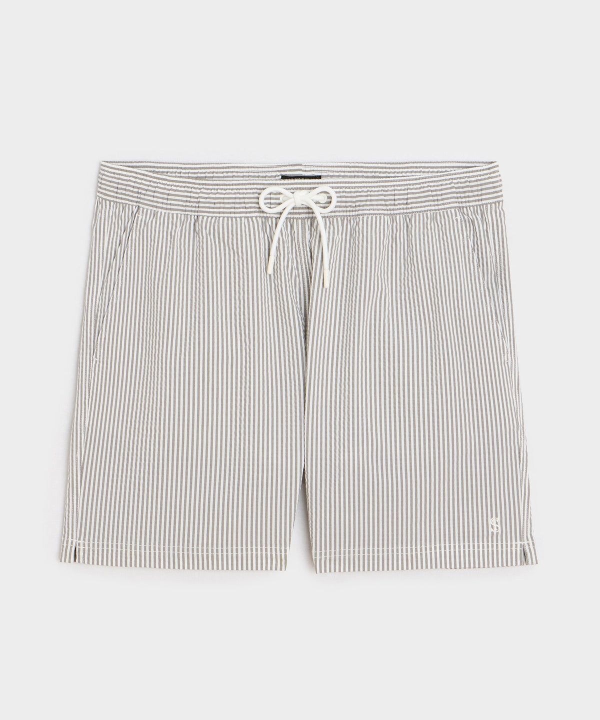 5" Seersucker Montauk Swim Trunk - Olive Drab