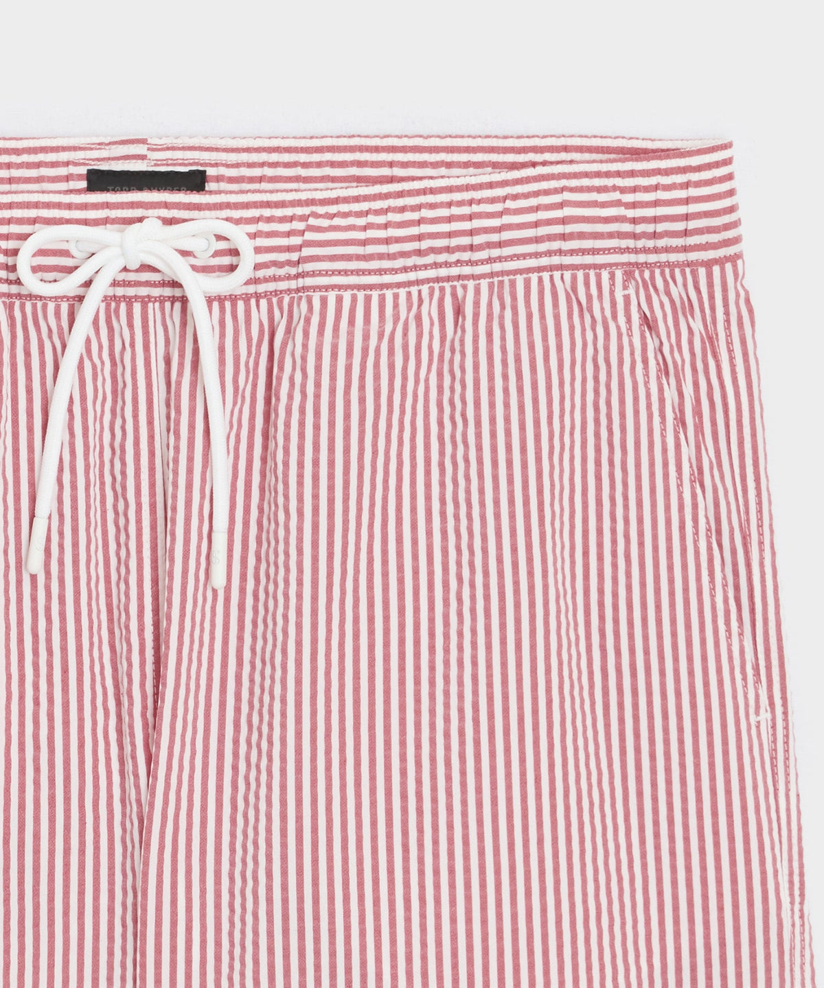 5" Seersucker Montauk Swim Trunk - Red