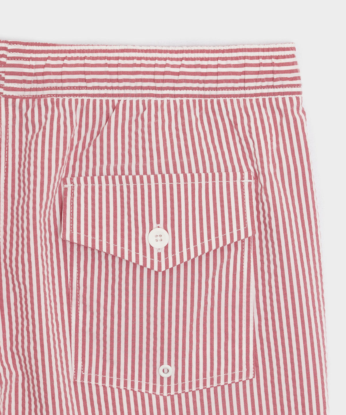 5" Seersucker Montauk Swim Trunk - Red