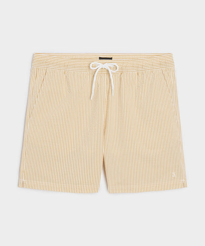 5" Seersucker Montauk Swim Trunk - Yellow