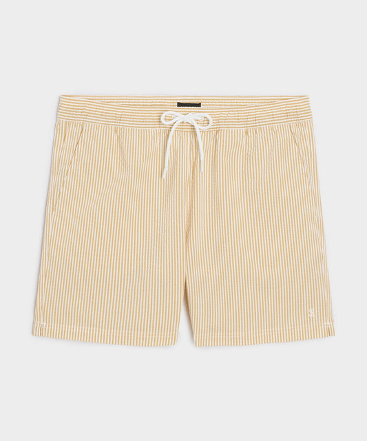 5" Seersucker Montauk Swim Trunk - Yellow