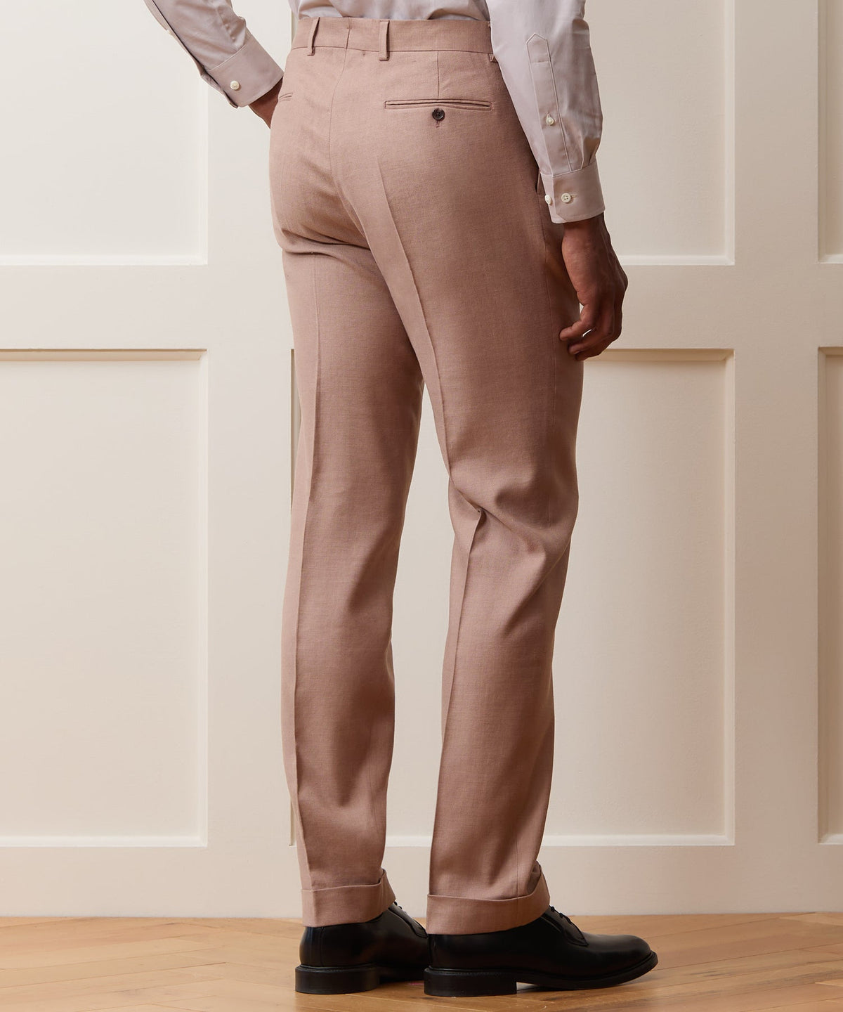 Italian Linen Blend Madison Trouser - Mauve