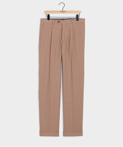 Italian Linen Blend Madison Trouser - Mauve