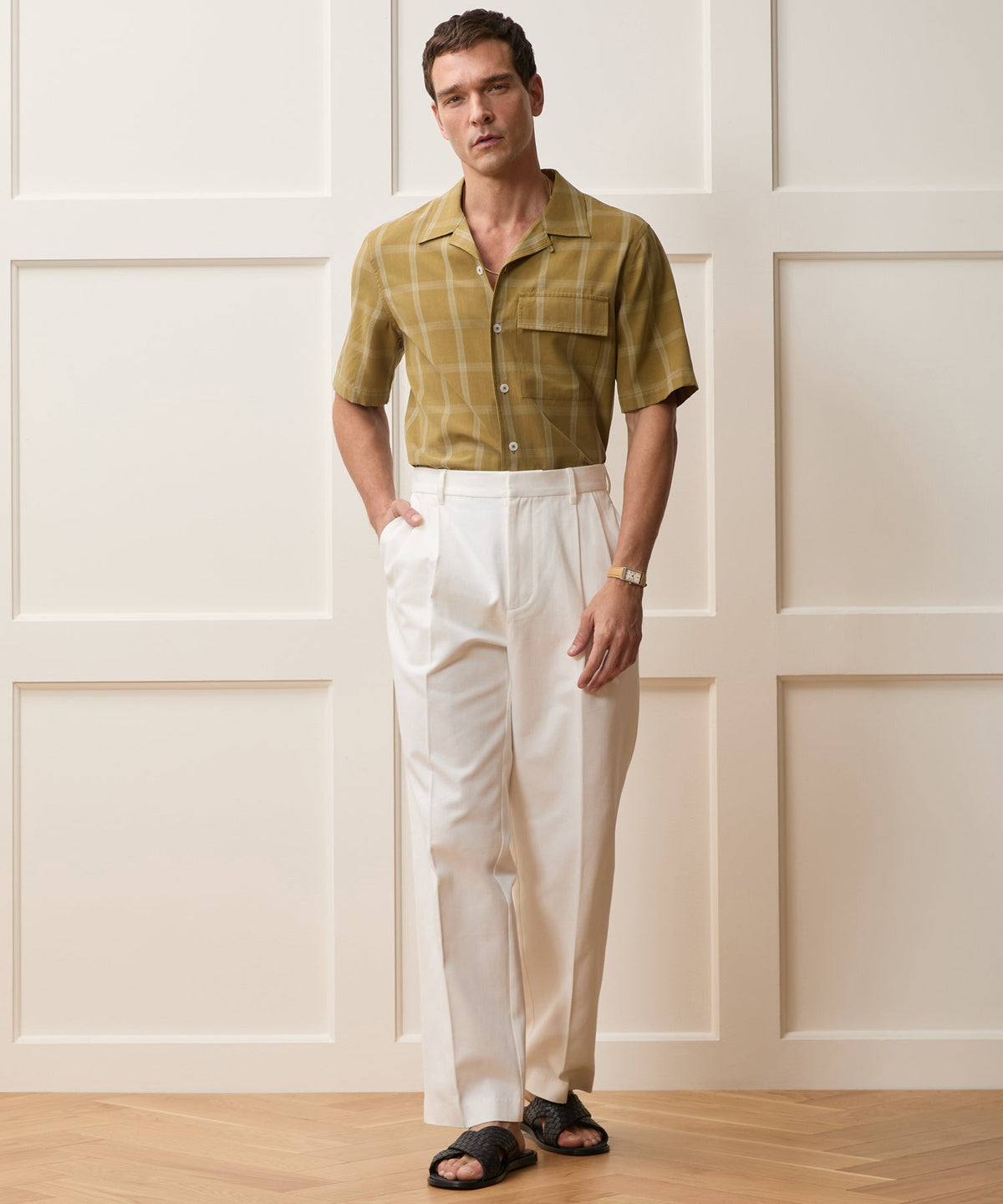 Sand-Washed Silk Studio Shirt - Dark Marigold