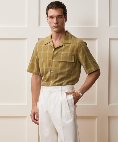 Sand-Washed Silk Studio Shirt - Dark Marigold