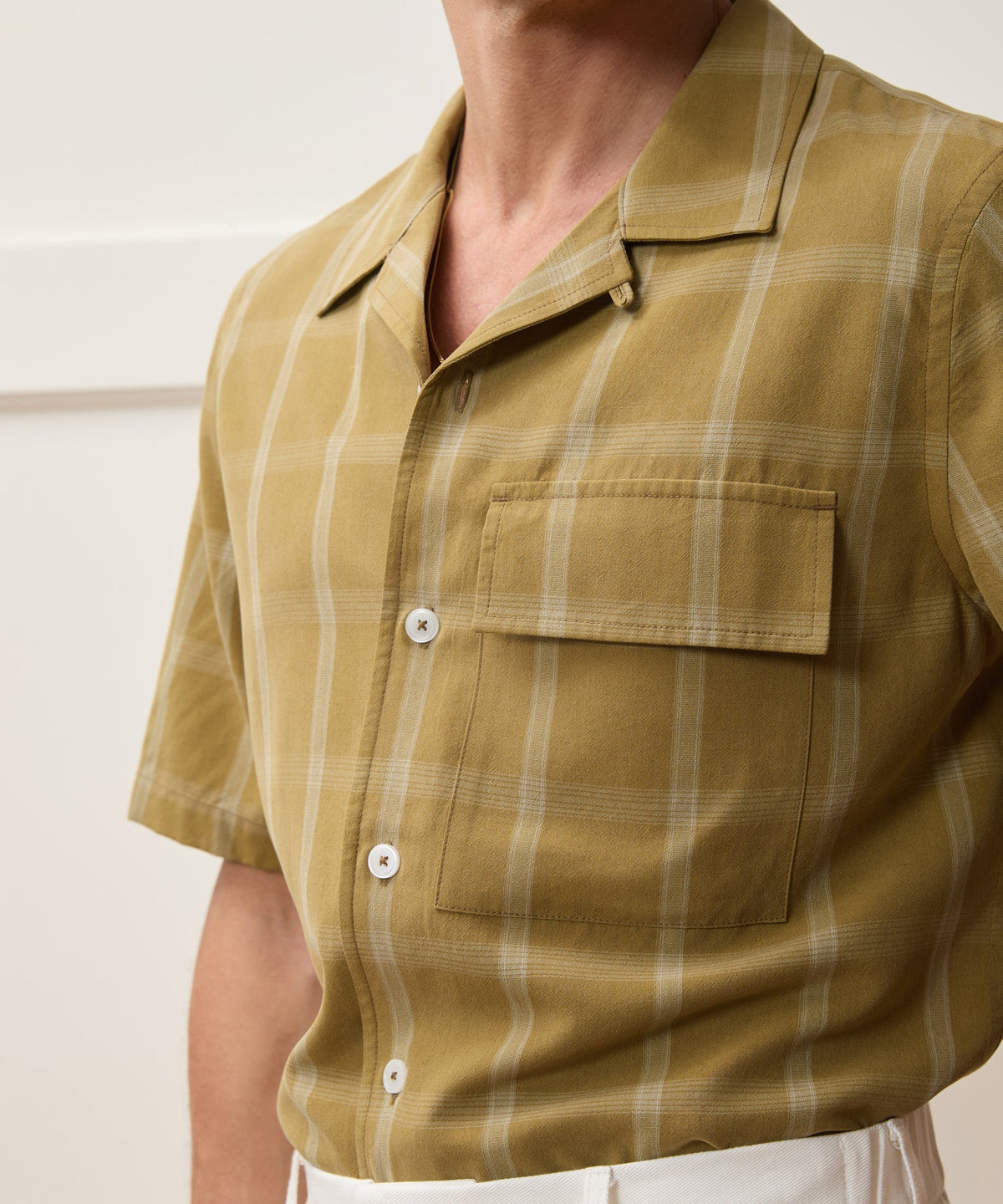 Sand-Washed Silk Studio Shirt - Dark Marigold