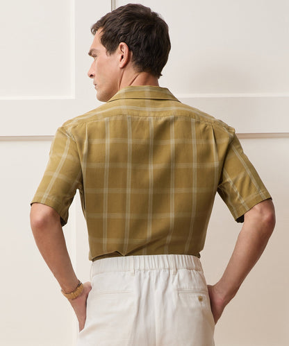 Sand-Washed Silk Studio Shirt - Dark Marigold