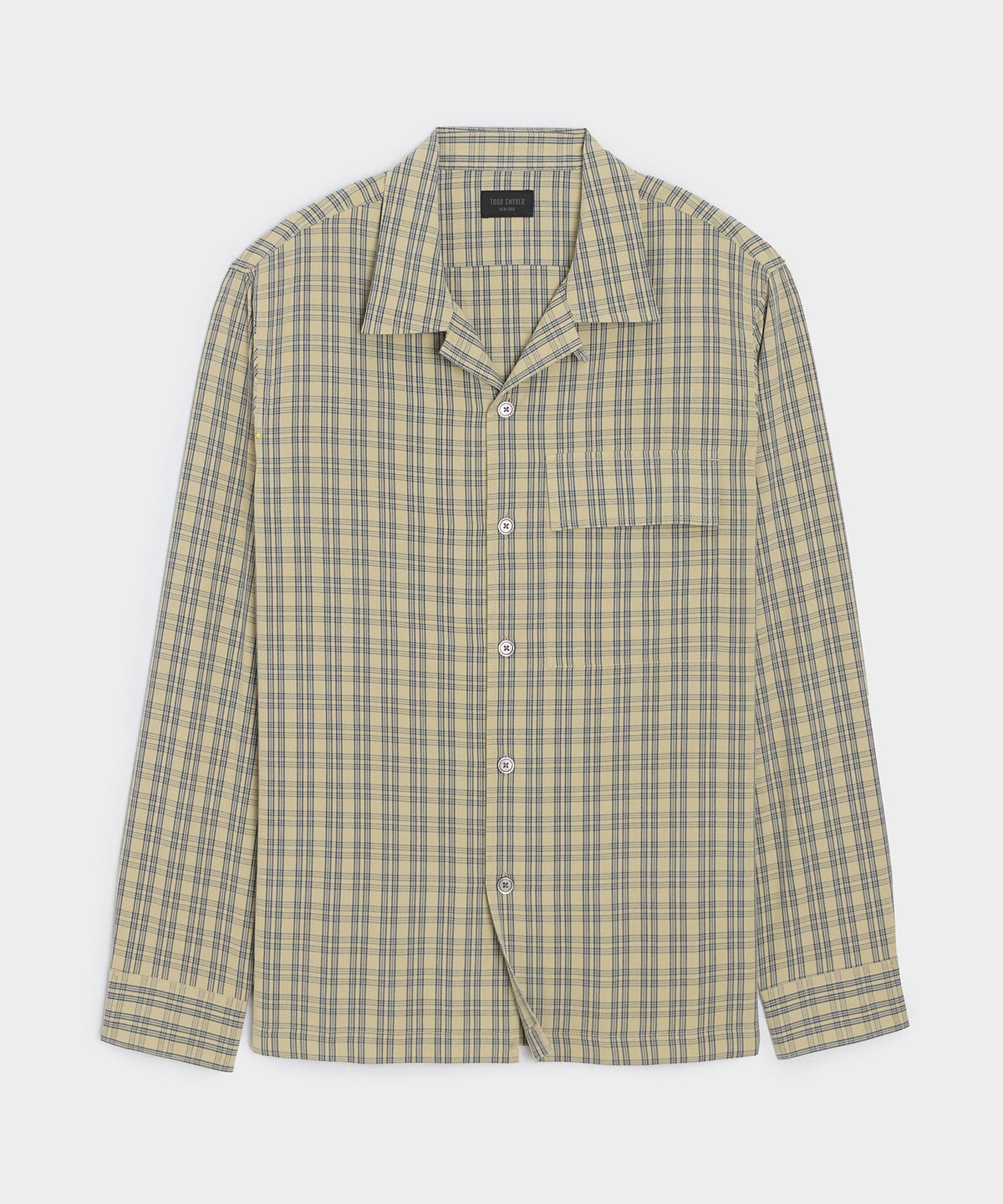 Sand-Washed Silk Studio Shirt - Khaki