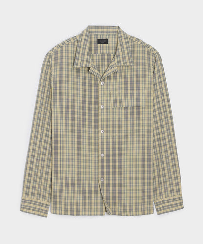 Sand-Washed Silk Studio Shirt - Khaki