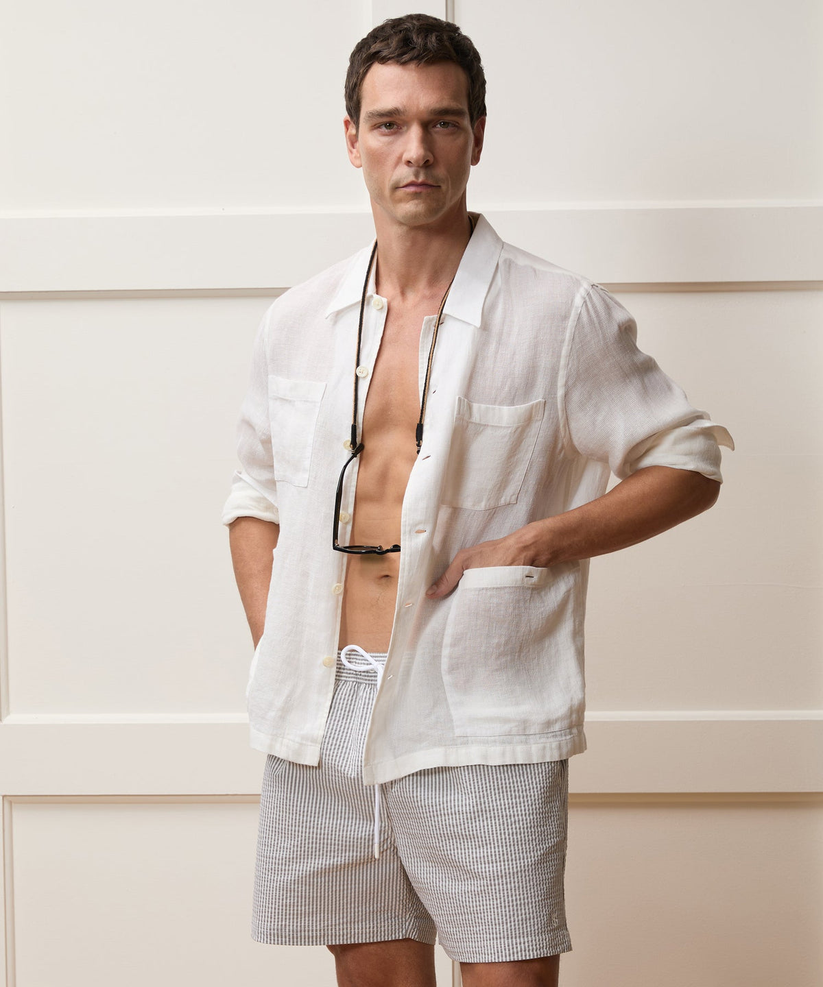 Panama Guayabera Shirt - Ivory