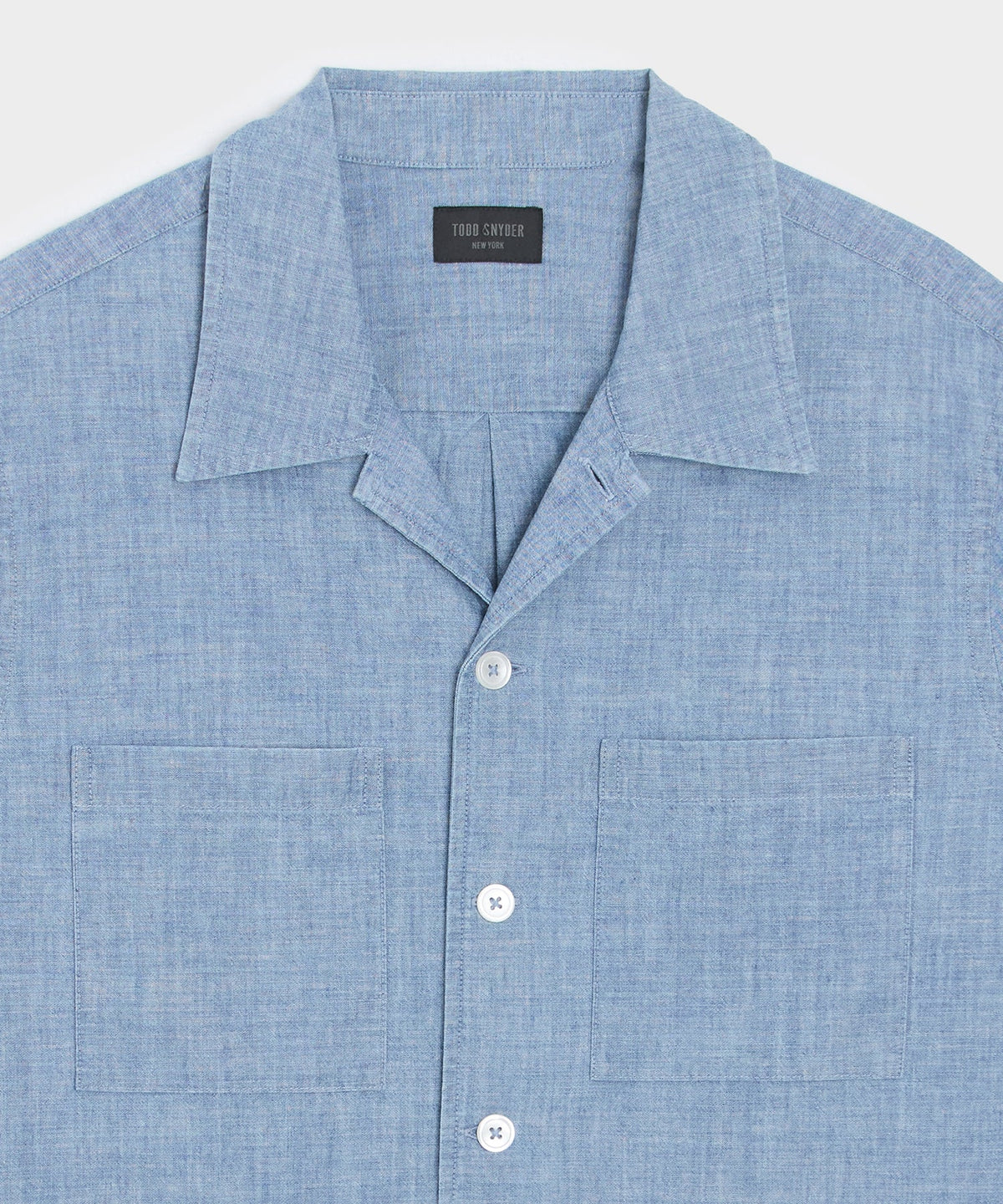 Chambray Guayabera Shirt - Light Indigo