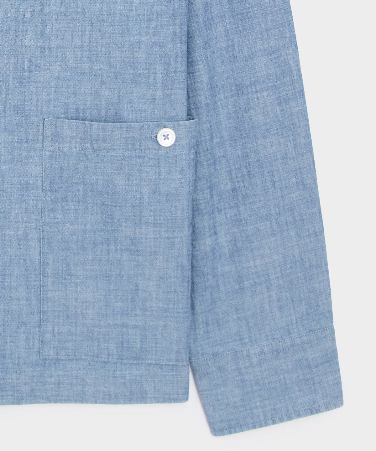 Chambray Guayabera Shirt - Light Indigo