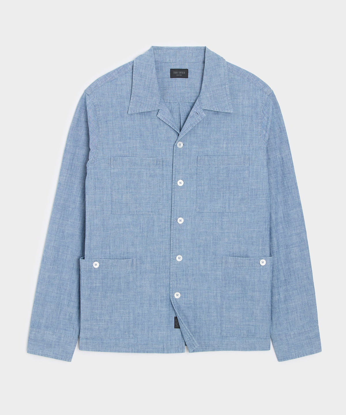 Chambray Guayabera Shirt - Light Indigo