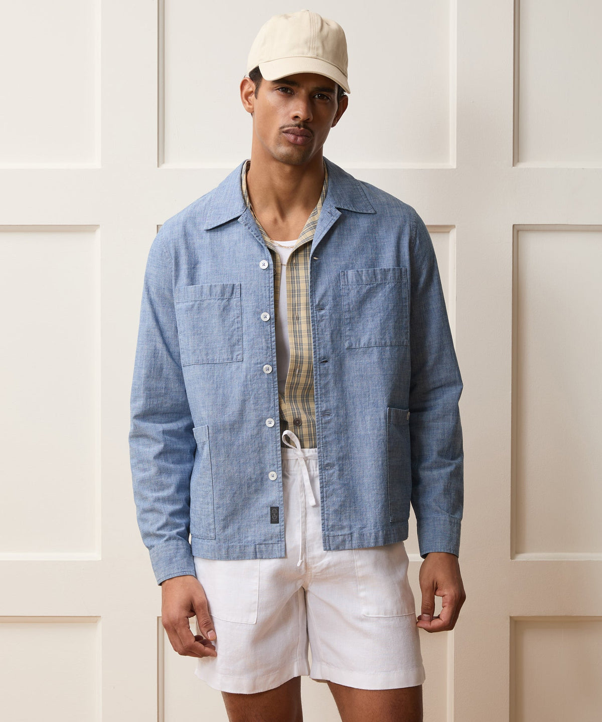 Chambray Guayabera Shirt - Light Indigo