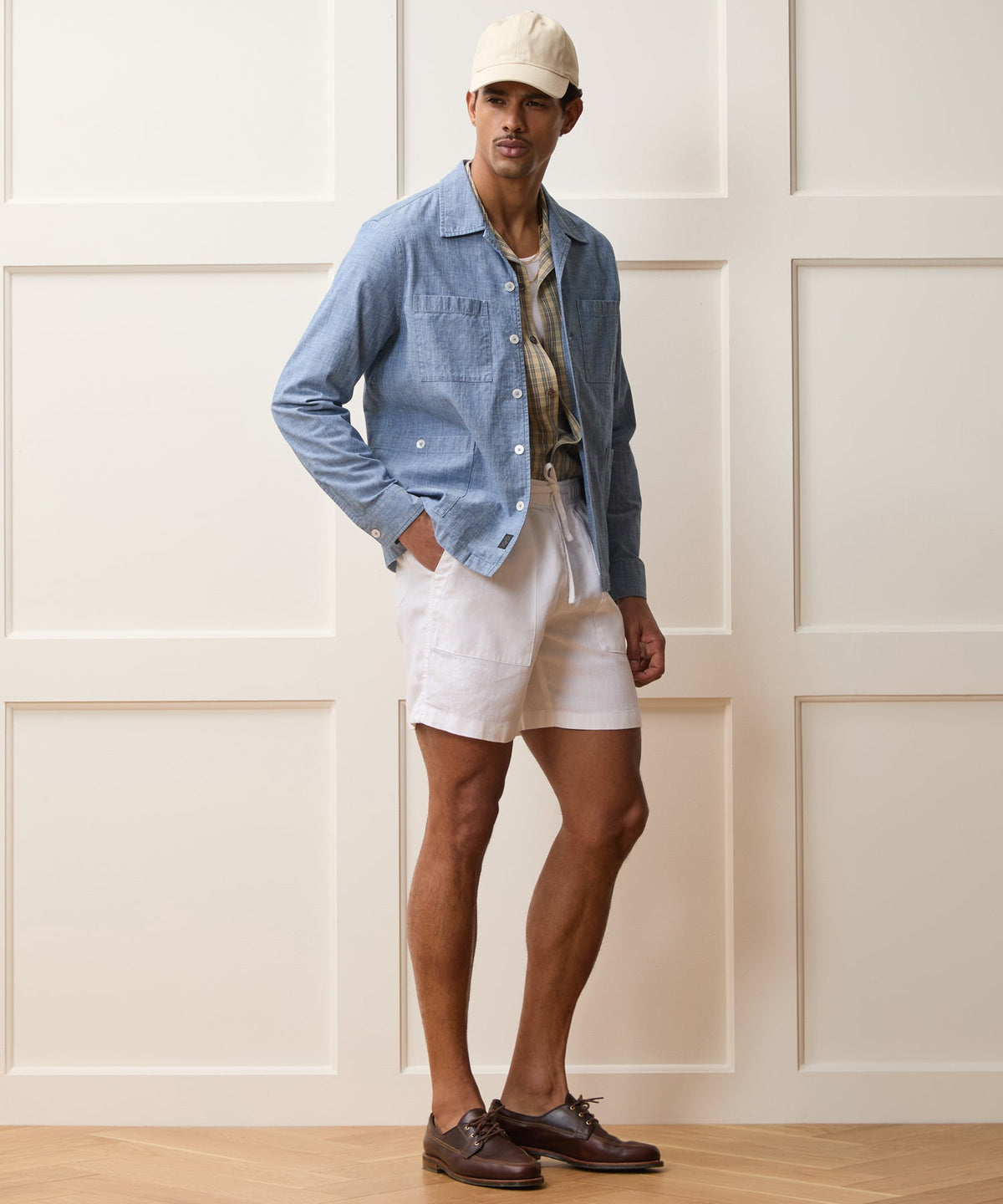 Chambray Guayabera Shirt - Light Indigo