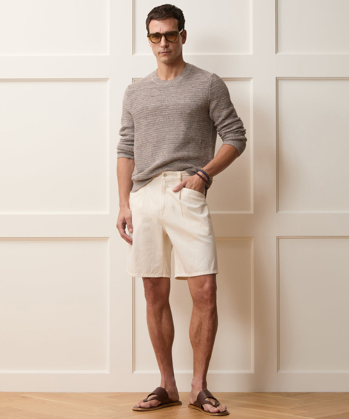 Portside Crewneck Sweater - Taupe
