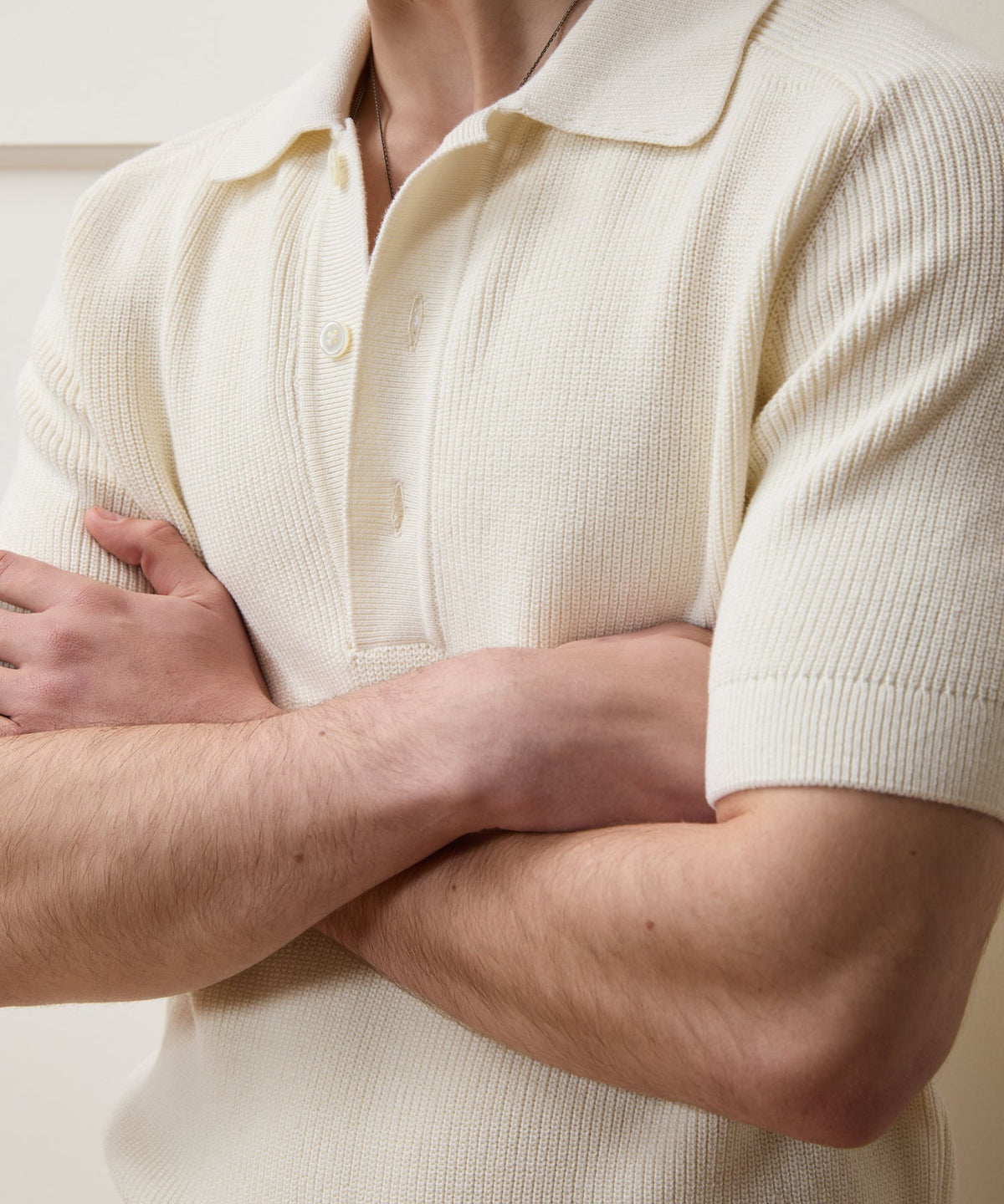 Beechwood Sweater Polo - Bisque