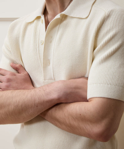 Beechwood Sweater Polo - Bisque