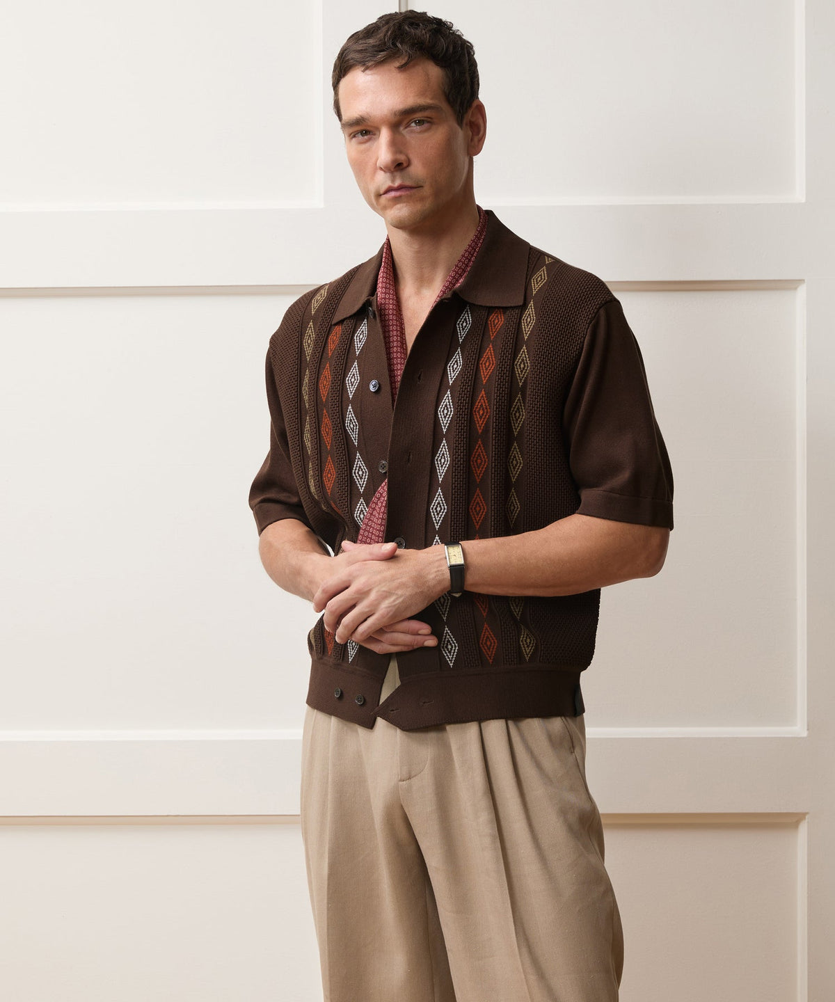 Palmetto Sweater Polo - Umber