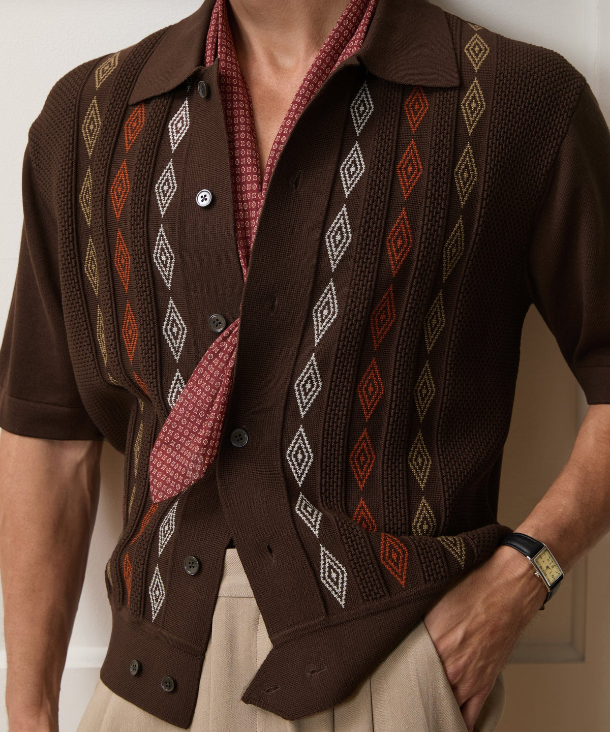 Palmetto Sweater Polo - Umber