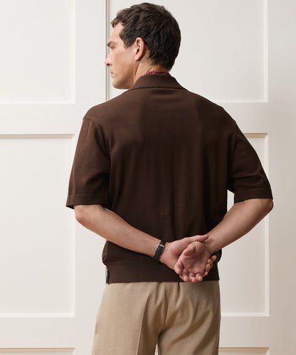 Palmetto Sweater Polo - Umber